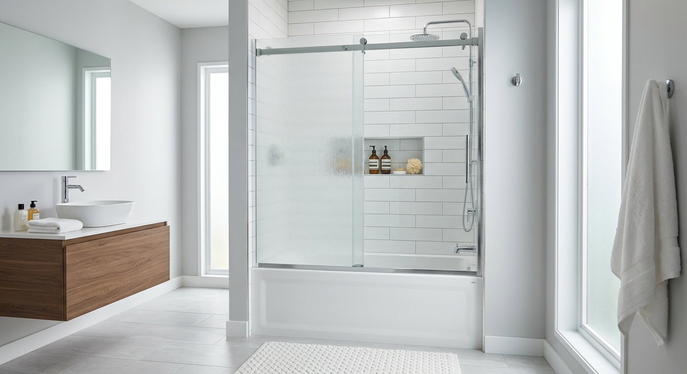 Sliding bypass shower door installation